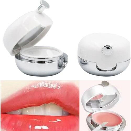 1pc Plastic Lipstick Container Case with Lip Brush Mirror Round Empty Cute Cosmetic Container for Lip Mask Concealer Lip Balm