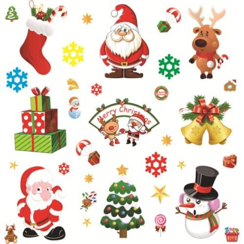 Christmas Decorations Can Remove Static Electricity Are Beautifully Pasted And All Kinds Of Christmas Combination Window Sticke