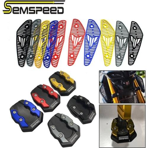 SEMSPEED Motorcycle CNC MT-15 Air Intake Cover Foot Side Stand Enlarge Kickstand Pad Extension For YAMAHA MT15 2018 2019 2020