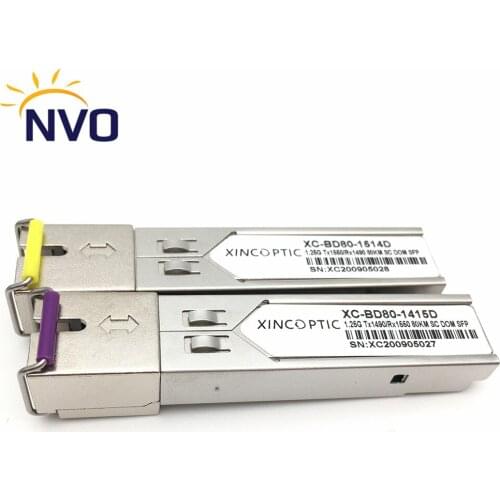 FreeShipping SFP Transceiver 1.25G BIDI 1490/1550nm 80KM SC Single Fiber SFP SC Connector 1.25G 80KM SM WDM Fiber Optic Module