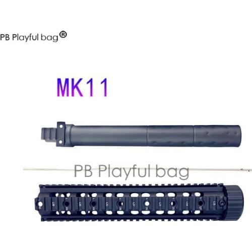 Outdoor sports competitive toy MK11 hand guard SR25 silencer front intercept suppressor compensation kit water bomb OD149