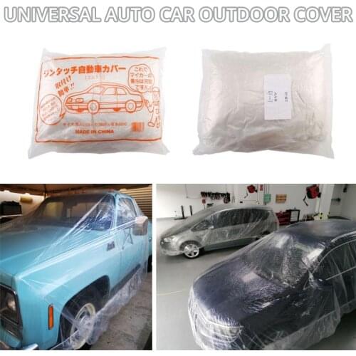 Universal Car Cover Waterproof Dustproof Disposable Car Covers Size M-XL Transparent Plastic Car Covers