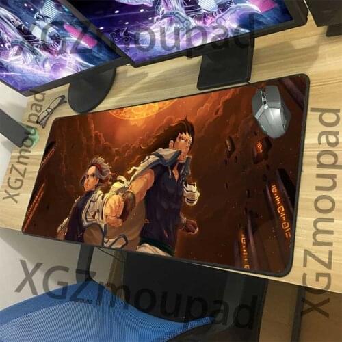 XGZ Anime Steel Sanctioners Couple Custom Large Computer Desk Mat Black Lock Edge Fairy Tail Mouse Pad Speed Rubber Non-slip Xxl