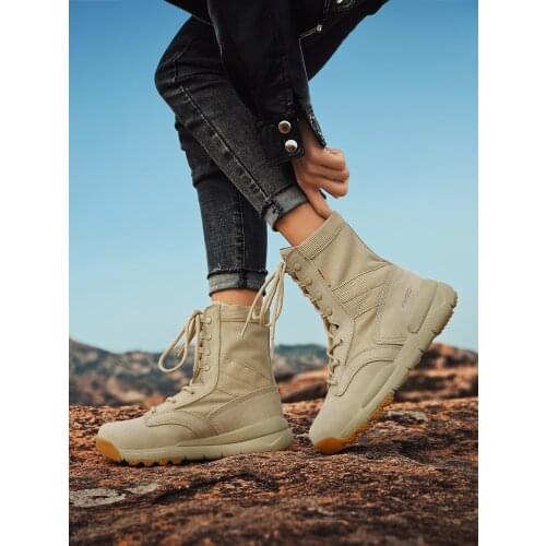 XIANG GUAN hiking shoes Men waterproof Boots hunting shoes Tactical shoes Desert Women‘s Ankle Shoes Leather Snow walking Boots