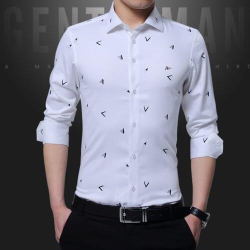 2021 Mens new brand shirts Reserved aramy Sergio K Camisa Slim Fit casual social print top Embroidery Long Sleeve Men shirt