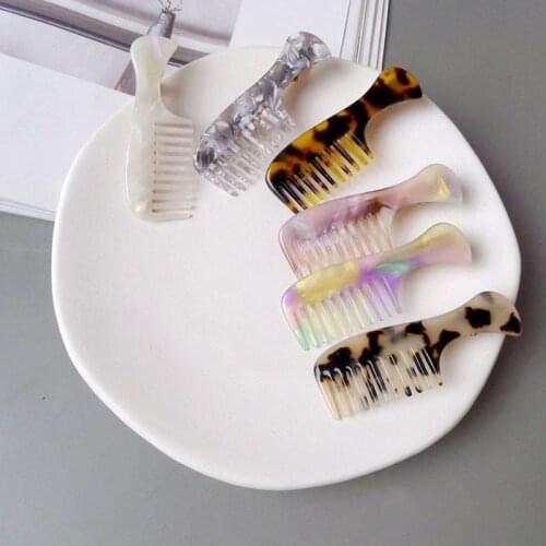 2021 New Ins Large Comb Hollow Square Tortoiseshell Leopard Acetate Hair Clip Hair Claw For Women Hair Accessories