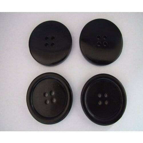 34.29mm black 4 holes resin button ployster button whosale can engraved logo blouse button 200pcs