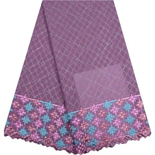 Cheap Swiss Cotton Lace Fabric Onion Dress African Swiss Voile Lace In Switzerland With Stones For Nigerian Wedding Sewing F1734