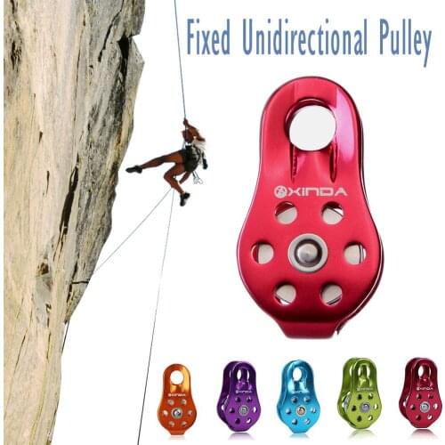 Outdoor Travel Kits Climbing Rope Unidirectional Pulley Single Fixed Mountaineering Rope Climbing Rappelling Survival Equipment