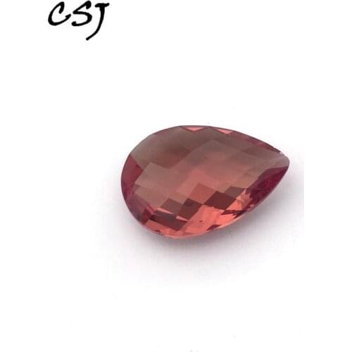 CSJ Created Diaspore Zultanite Loose Gemstone Pear 18*25MM Sultanite For Diy Fine Jewelry 925 Silver Mounting Color Change Stone