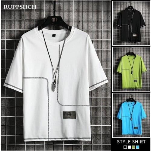 2021 Summer New Men Sports T-shirt Men Trend Loose High Quality Craft Pattern Casual Pure Cotton Thin T-shirt Men Top