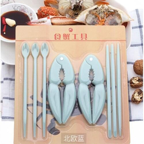 Sell well Seafood Tool Set Crab Clamp Grill Spoon Set Stainless Steel Crab Skin Shrimp Tool Lobster Clamp