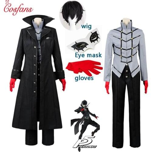 Cosplay Costume Persona 5 Cosplay Costume Joker Anime Cosplay Costume Halloween Full Set Uniform For Party Custom Made and wig