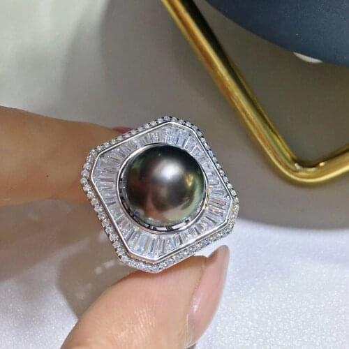 Square Gorgeous 925 Sterling Silver Adjustable Finger Ring Base Settings Findings Jewelry Parts Fittings Accessories for Beads