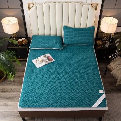 Latex Mat Ice Silk Three-Piece Summer Sleeping Mat Air-Conditioning Soft Mat Student Dormitory Single And Double Cooling Mattres