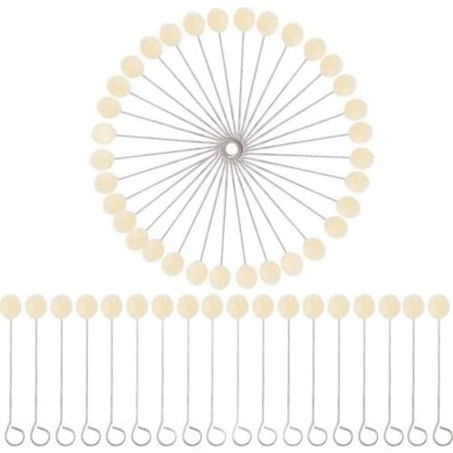 LMDZ Wool Daubers Practical Ball Brush Set Leather Dye Tool with Metal Handle for Leather Making Dying Leather Craft DIY