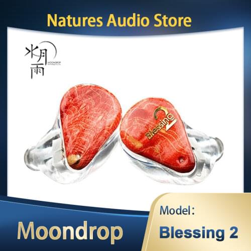 MoonDrop Blessing 2 In-Ear Earphones Engraving Version Blessing2 Headphones 1DD+4BA Hybrid Technology IEM Earbuds