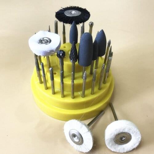 New 41Pcs Dental Lab Silicone Rubber Rotary Tungsten Steel Polishing Burs 2.35mm Teeth Whitening Dentist Equipment With Box