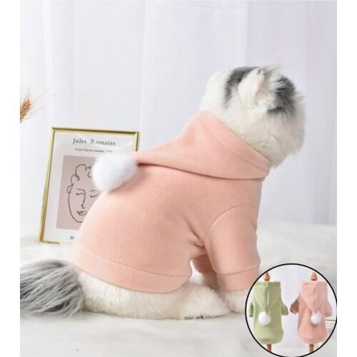 New Arrivals Pet Dog Hoodies Clothes Fleece Sweatshirt For Small Dogs Casual Puppy Cat Costumes French Bulldog Bichon Clothing