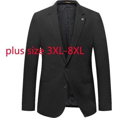New Arrival Fashion Super Large Spring And Autumn Men Fashion Casual Suit Single Breasted Coat Plus Size 3XL 4XL 5XL 6XL 7XL 8XL