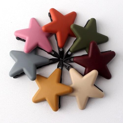 New children Hair accessoires Hairpin Little Red Star Hair Clip Women Girl headdress Cute Children hairclips Plastic Hair clips