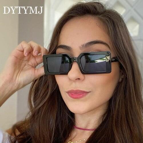 DYTYMJ 2021 Rectangle Retro Sunglasses Women Square Eyeglasses for Women/Men Vintage Eyeglasses Women Small Luxury Oculos De Sol