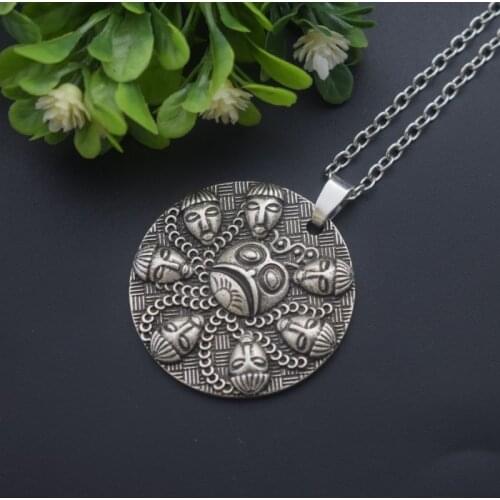 Om Yoga Buddhism Pendant Ogma Medallion Necklace Lucky Amulet For Men Women