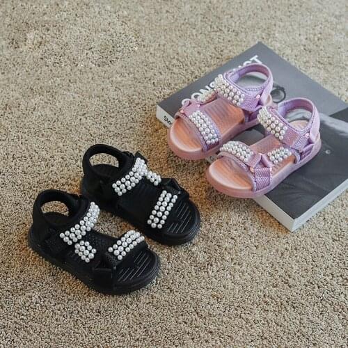 2 3 4 5 6 7 8 9 Years Fashion Beading Princess Summer Sport Little Girl Beach Sandals 2021 For Kids Sandals Baby Children Shoes