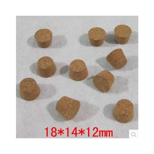 Package accessories Small diameter glass tube cork wooden corks stopper trumpet 18mm*14mm*12mm