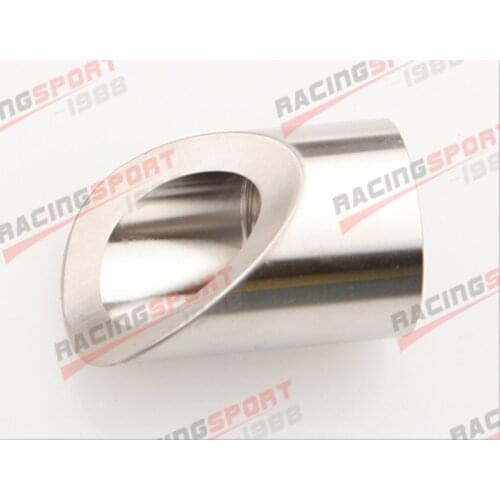 Pre-curved 45 Degree Cut Weld O2 Oxygen Sensor Bung 18mm x 1.5 M18 X 1.5 SS304 O2S-02
