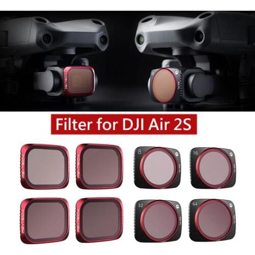 PGYTECH For DJI Mavic Air 2S CPL/ UV/ ND8 16 32 64PL/VND Lens Filters Set Professional Filter Kit Air 2S Accessories