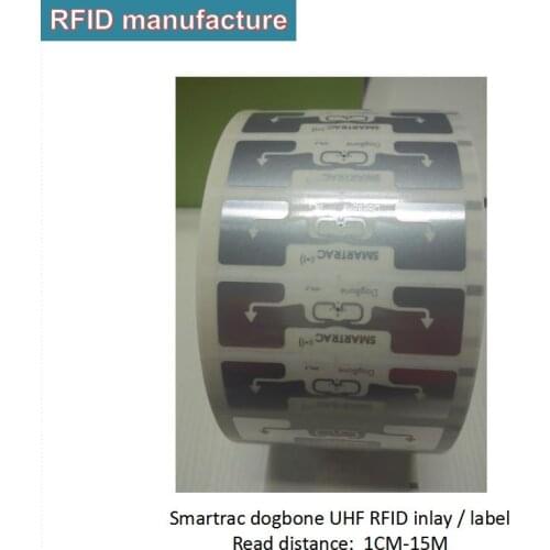 RFID UHF 1-15M long read range 97*27mm impinj monza chip smartrac dogbone wet inlay 860-960 MHz 915mhz for sports timing system
