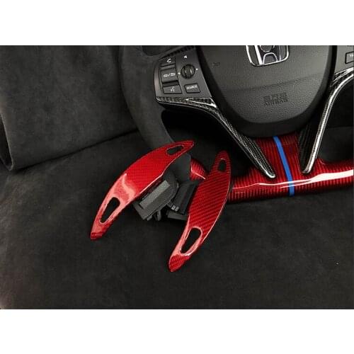 Fit for HONDA Accord CRV URV 10gen Spirior carbon fiber shift knob gear shift paddle lever gear head handball
