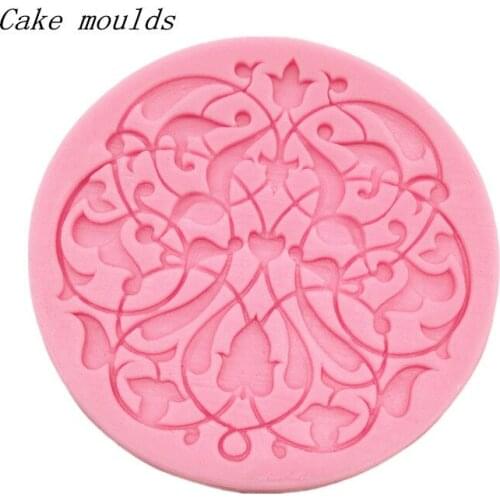 Silicone mold RS092 flower vine shape lace sugar mat Fondant cake mold chocolate mold Decoration tools