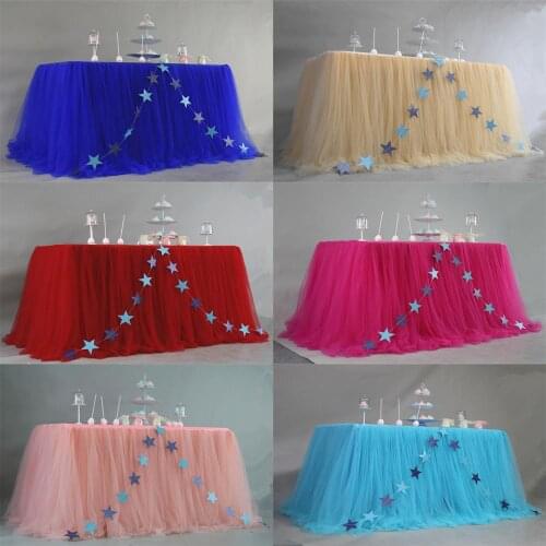 Table skirt for Table Cloth Party Wedding Party Dessert table decoration table skirt Childrens birthday party table skirting