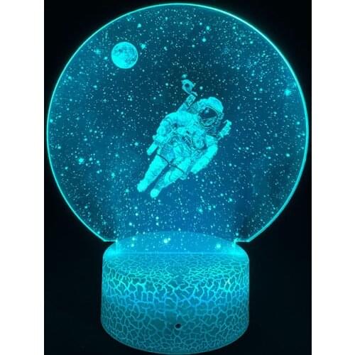 Astronaut 3D Picture Lamp Kids Birthday Gift Night Light Bedside Decoration Lighting Art Vivid Photo Style Desk Sensor Lights