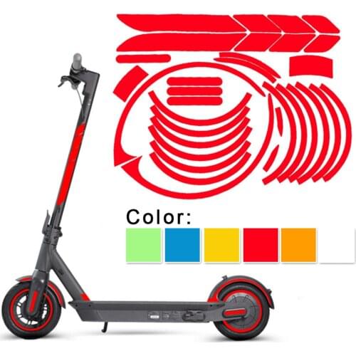 Electric Scooter Reflective Film Night Warning Waterproof Reflective Sticker For NINEBOT MAX G30 Electric Scooter Accessories