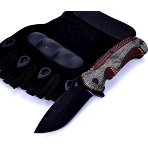 High hardness portable survival EDC tool 7cr17 steel camping outdoor self-defense folding knife wild fishing tool