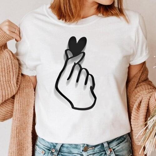 Women Love Sweet New Trend 90s T Shirt Female Tee Fashion Cartoon Short Sleeve T-shirt Graphic Top Print Ladies Clothing