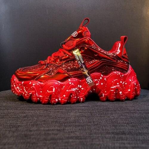 2020 Ladies Shoes Platform Wedge Sneakers Women Shoes Red Vulcanized Sneaker Breathable Pu Womens Casual Shoes Zapatos de Mujer