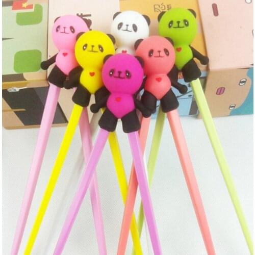 100Pairs Cartoon Panda Learning Training Chopsticks For Kids Children Cute Safe Chinese Chopsticks Learner Gifts