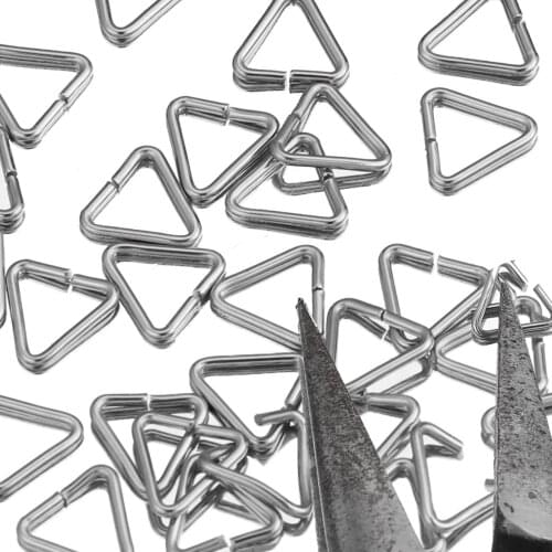 100pcs/lot Special Stainless Steel Triangle Open Split Jump Rings Connectors for Jewelry Making Supplies Accessories Wholesale