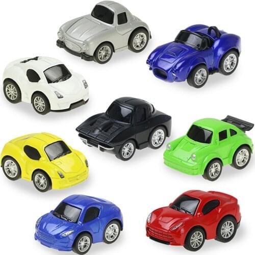 8 Pcs Mini Alloy Pull Back Car Model Diecast Toys Play Vehicle Set Educational Toy Gift for Kids Boys