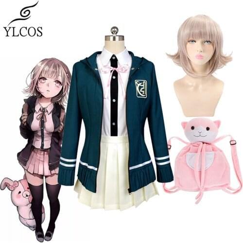 Anime Danganronpa Nanami ChiaKi Costume Cosplay Halloween Party Women Girls Suit