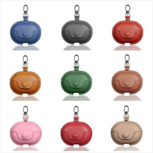 Earphone Case for Freebuds Pro Leather Shookproof Protective Cover with Anti-lost Buckle for Freebuds Pro Headset Charging Box