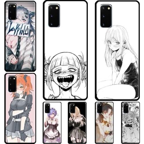 Anime girl cartoon japan cute faces Phone Case For Samsung Galaxy S21 Ultra S20 fe S10 Plus S9 S8 S20 Plus Note 20 Soft Coque