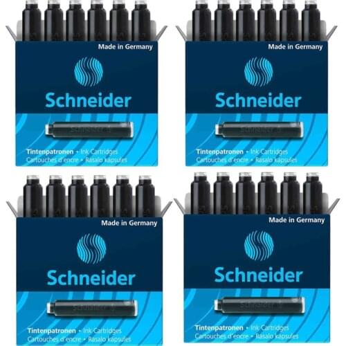 Schneider Fountain Pen Ink Cartridges Refills 15 Colors International Standard Size Original Smooth Inks