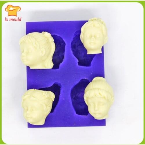 Baby Head Face Chocolate Fondant Silicone Mold Tray