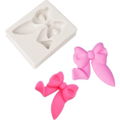 Bowknot Shape Silicone Mold Sugarcraft Chocolate Cupcake Baking Mold Fondant Cake Decorating Tools