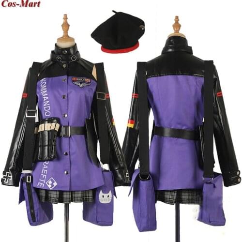 Hot Game Girls Frontline HK416 Cosplay Costume Fashion Purple Battle Uniform Activity Party Role Play Clothing Custom-Make Any